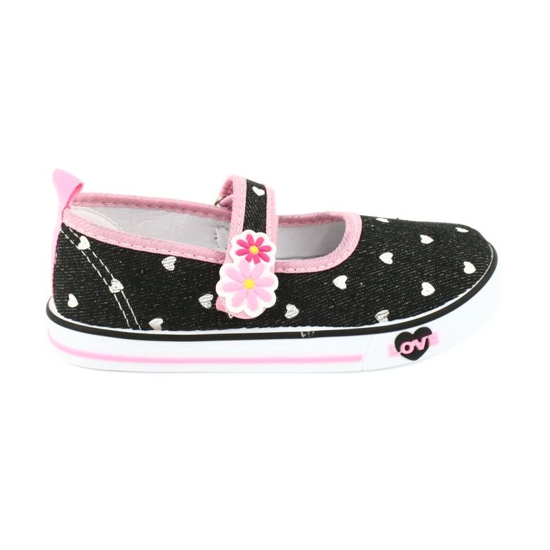 American Club TEN14 velcro sneakers black pink