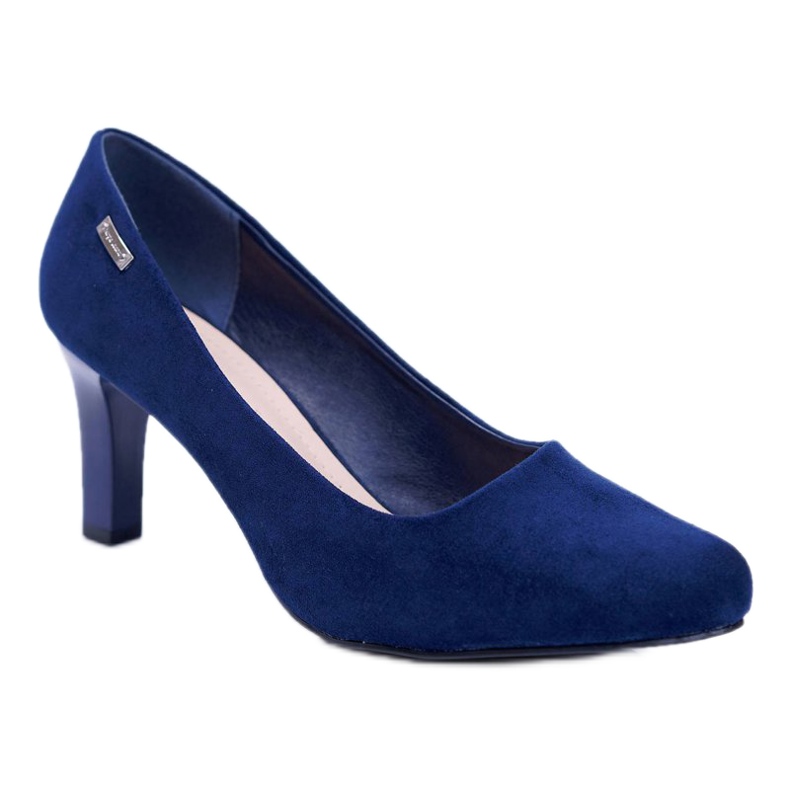 Women's pumps Sergio Leone Navy Blue Suede Orsola