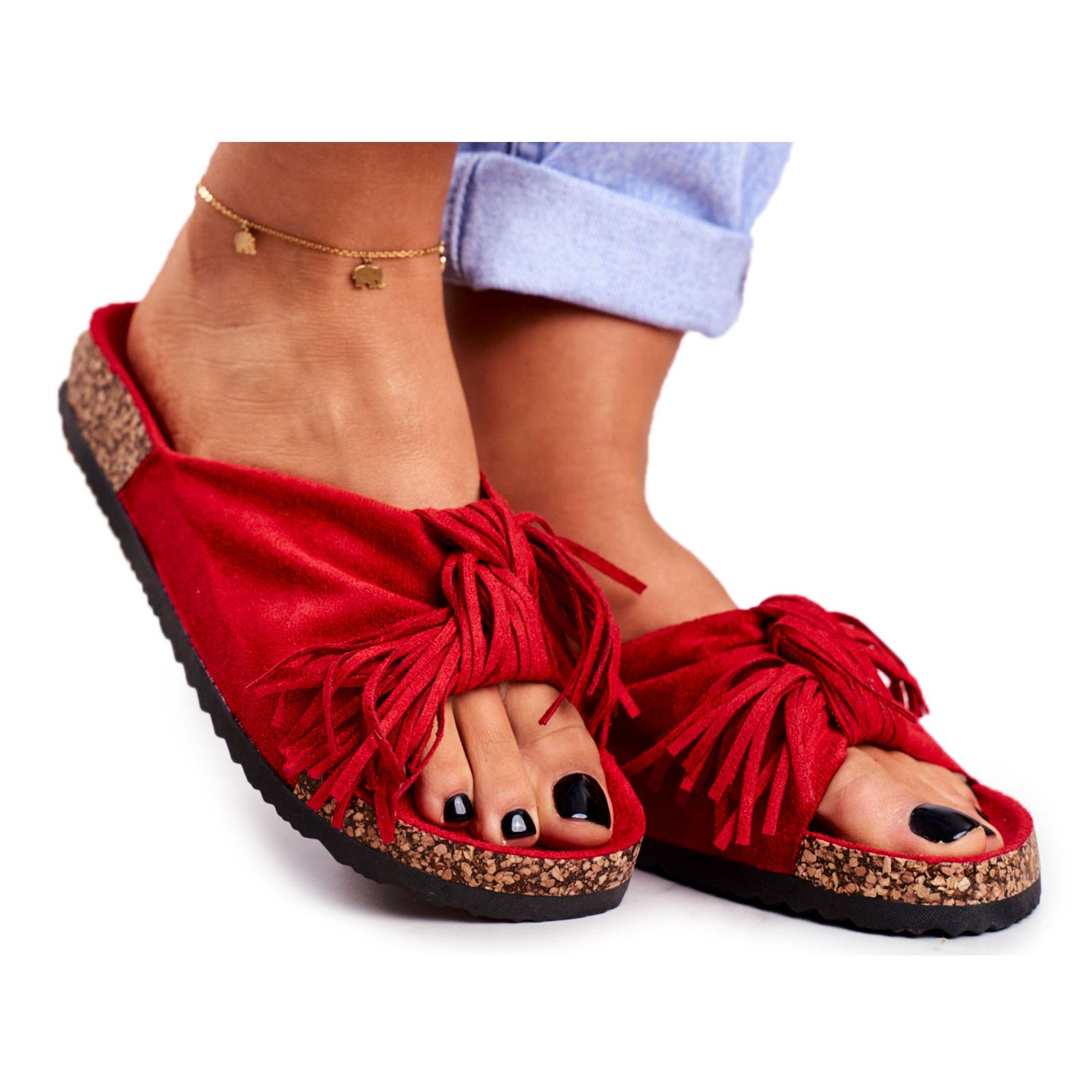 red slippers womens