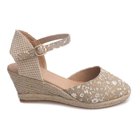 Wedge Sandals 50427 Beige