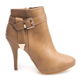 Elegant Boots On High Heel 6-148 Khaki green
