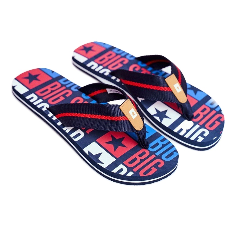 Men's Slippers Flip-flops Big Star Navy Blue FF274A484