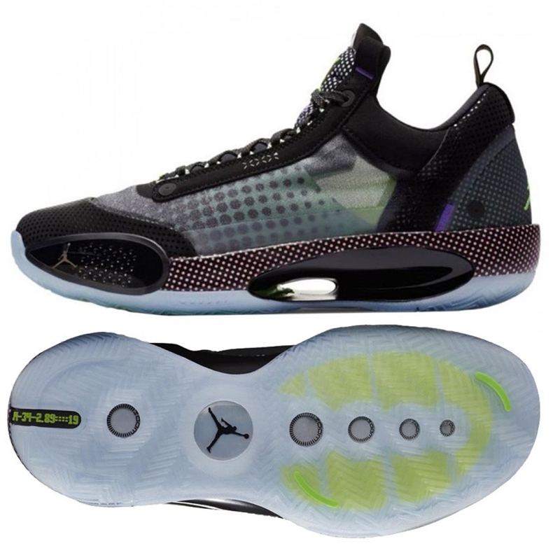Nike Air Jordan Xxxiv Low Black Vapor Green M CZ7750-003 multicolored