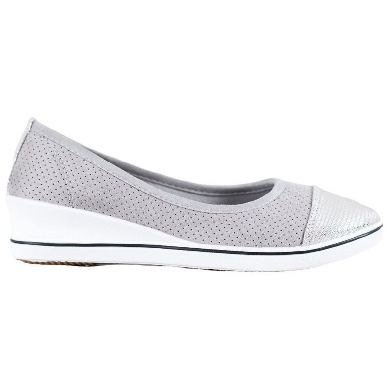 SHELOVET Gray Ballerina On Wedge grey