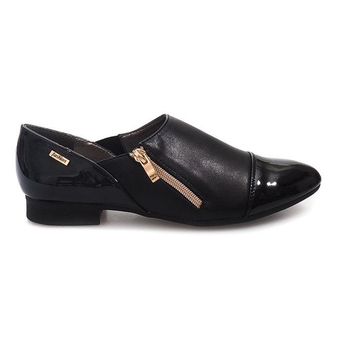 Classic Shoes With Zipper 2060B Black