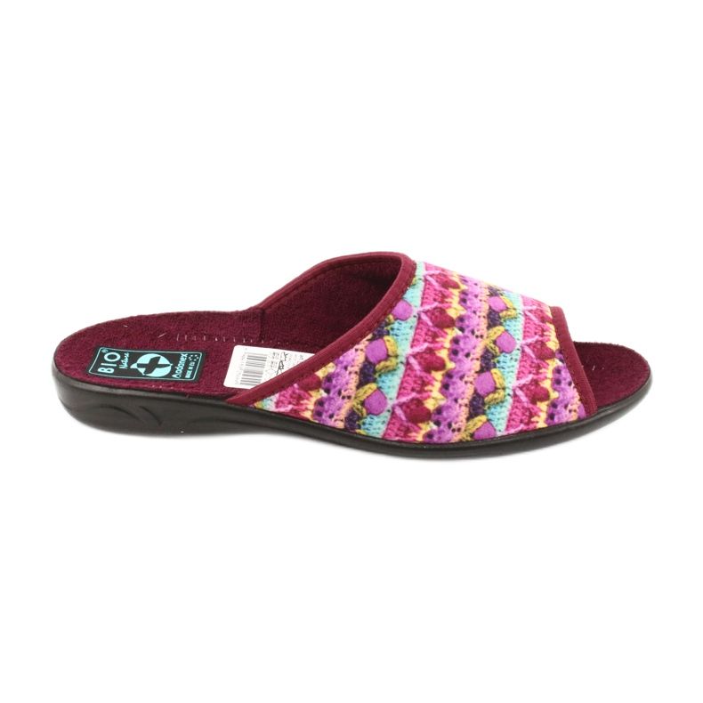Velor slippers Adanex 25604 multicolored