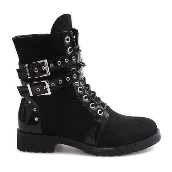 Suede Boots Workers A-52 Black
