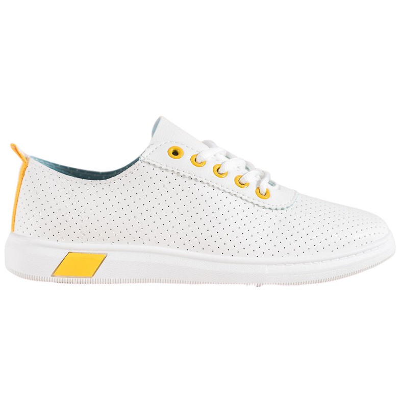 SHELOVET Openwork Sneakers With Eco Leather white