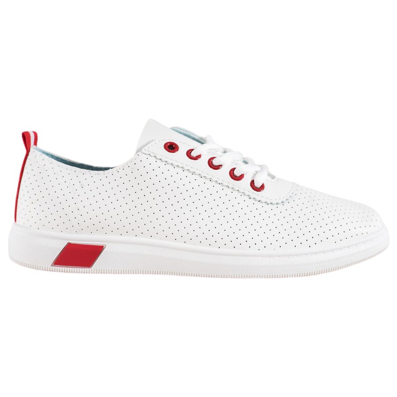 SHELOVET Openwork Sneakers With Eco Leather white SHELOVET Openwork Sneakers With Eco Leather white