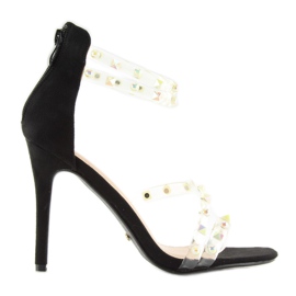 Sandals with silicone straps black NF-25P Black