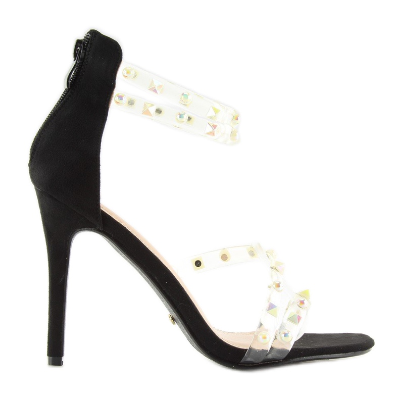 Sandals with silicone straps black NF-25P Black