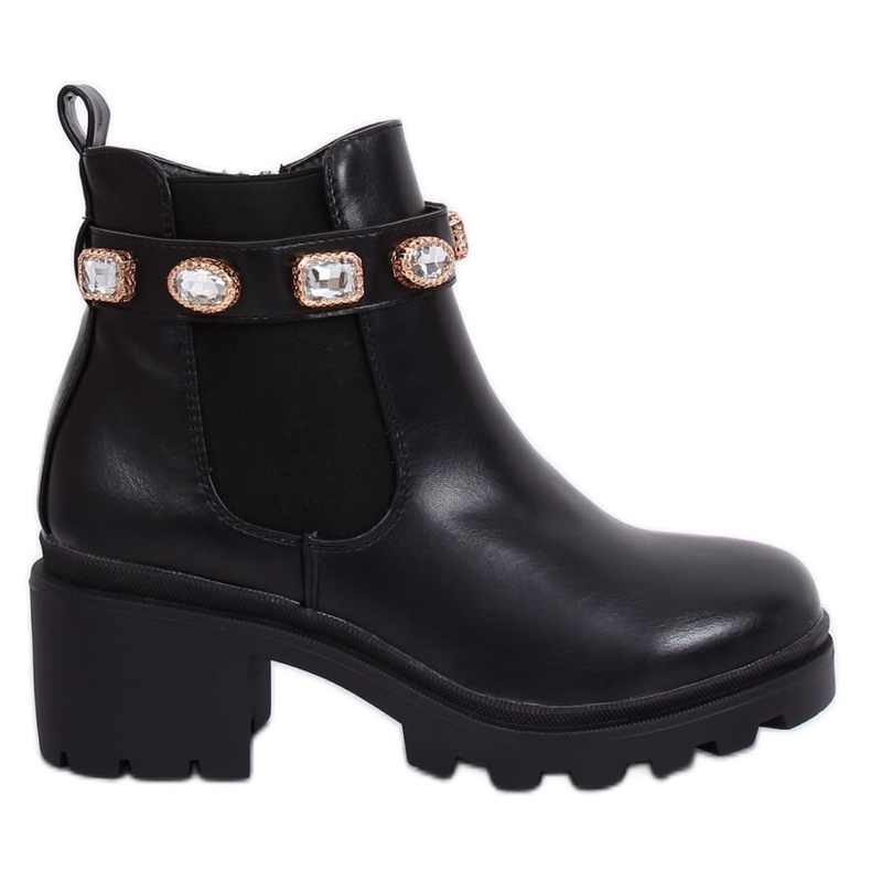Black Chelsea boots, black HE107 Black