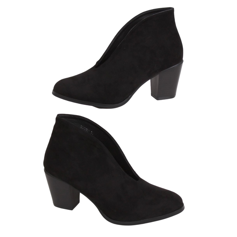 Black boots with a slit black NS128P Black