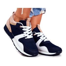 EVE Women's Sport Shoes Navy Blue Golden Clementine Elements white