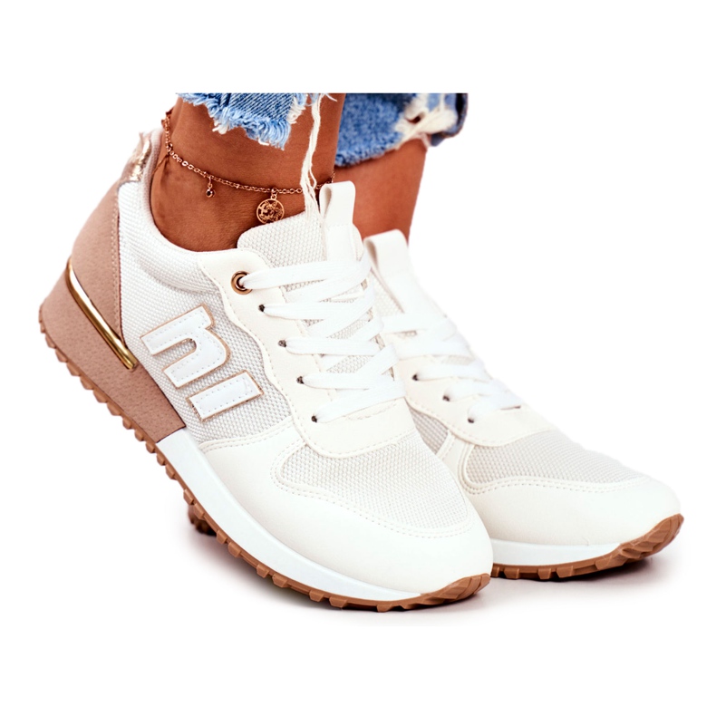 EVE Women's Sport Shoes Beige Golden Maddie Elements EVE Women's Sport Shoes Beige Golden Maddie Elements