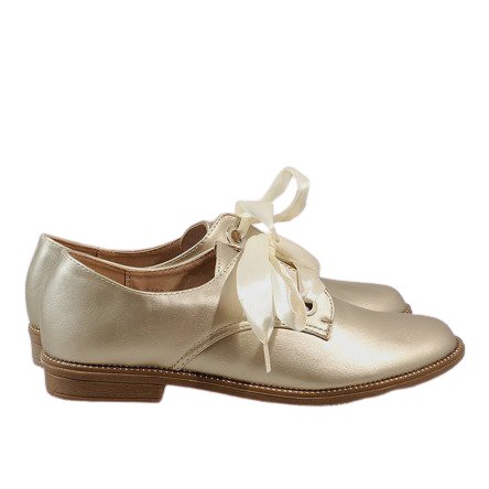 Golden lace-up shoes 188-233 yellow