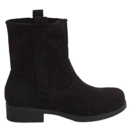 Black suede women's boots ST-18P Black