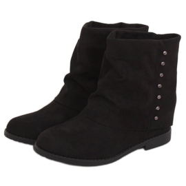 Black boots on a hidden wedge ST-03P Black Black boots on a hidden wedge ST-03P Black