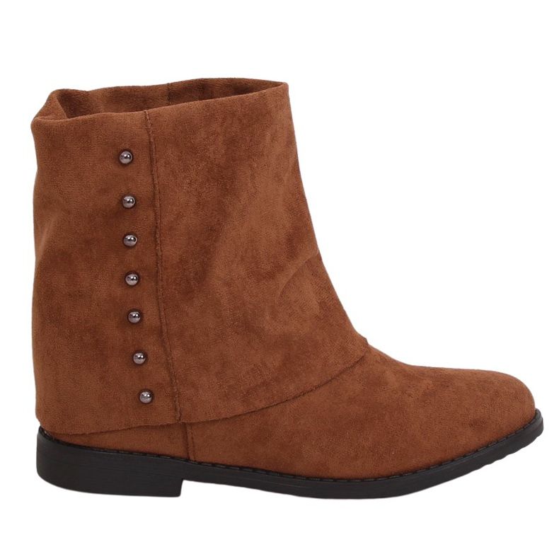 Boots on a hidden wedge camel ST-03P Camel brown