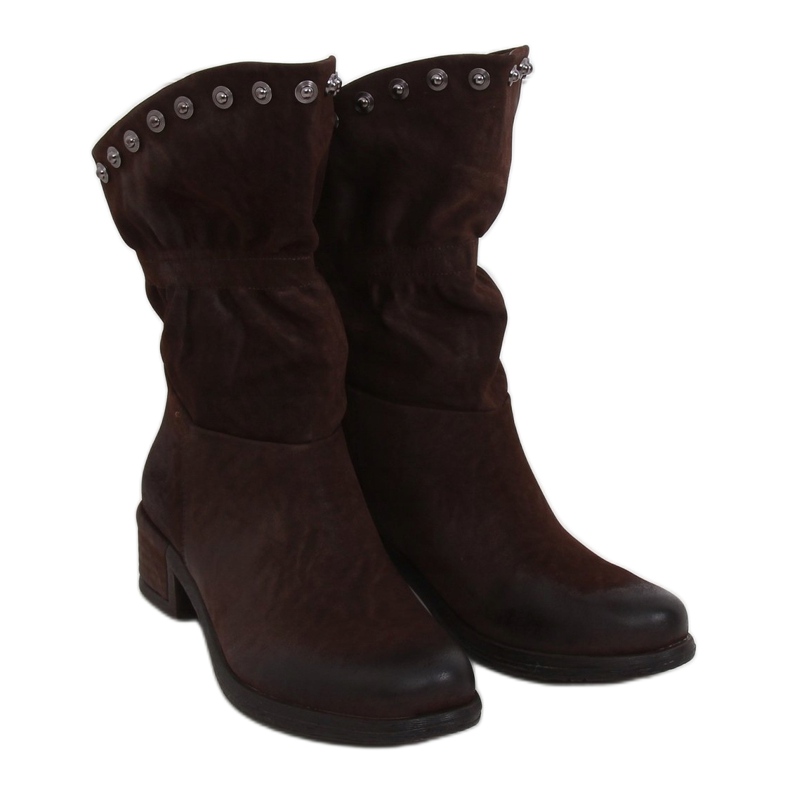 Brown brown boots for women ST06P Brown