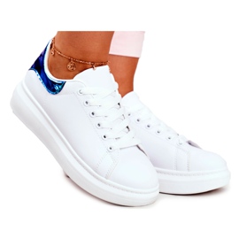 Women's Sport Shoes Lu Boo White Metallic Matilda navy blue