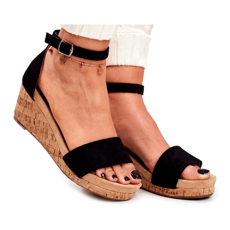 PS1 Women's Sandals On Wedge Black MarryMe