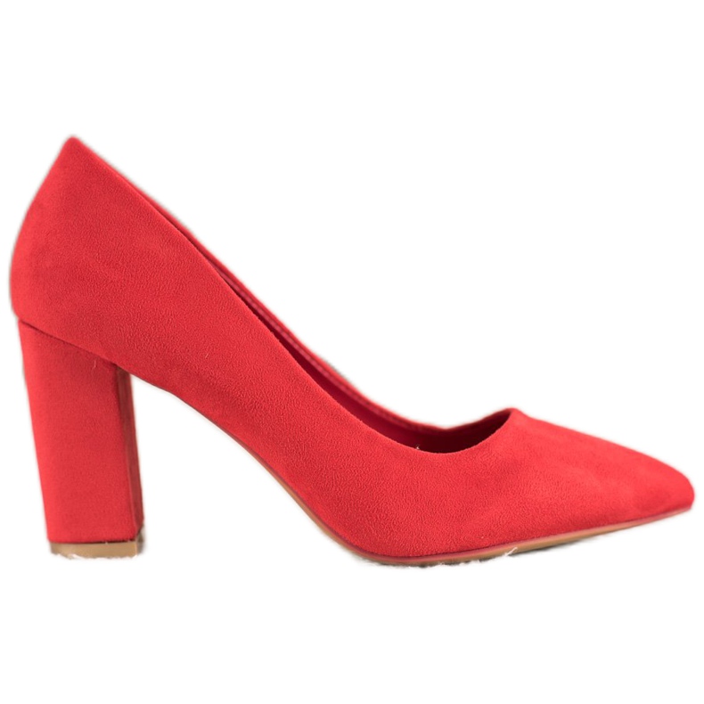 SHELOVET Red Pumps With Suede