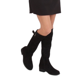 Black suede boots ST-20P Black