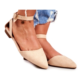 PS1 Women's Beige Ballerinas On A Belt With Allison Spitz PS1 Women's Beige Ballerinas On A Belt With Allison Spitz