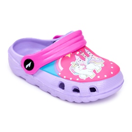Children's Slippers Foam Crocs Violet Ponies Pony purple