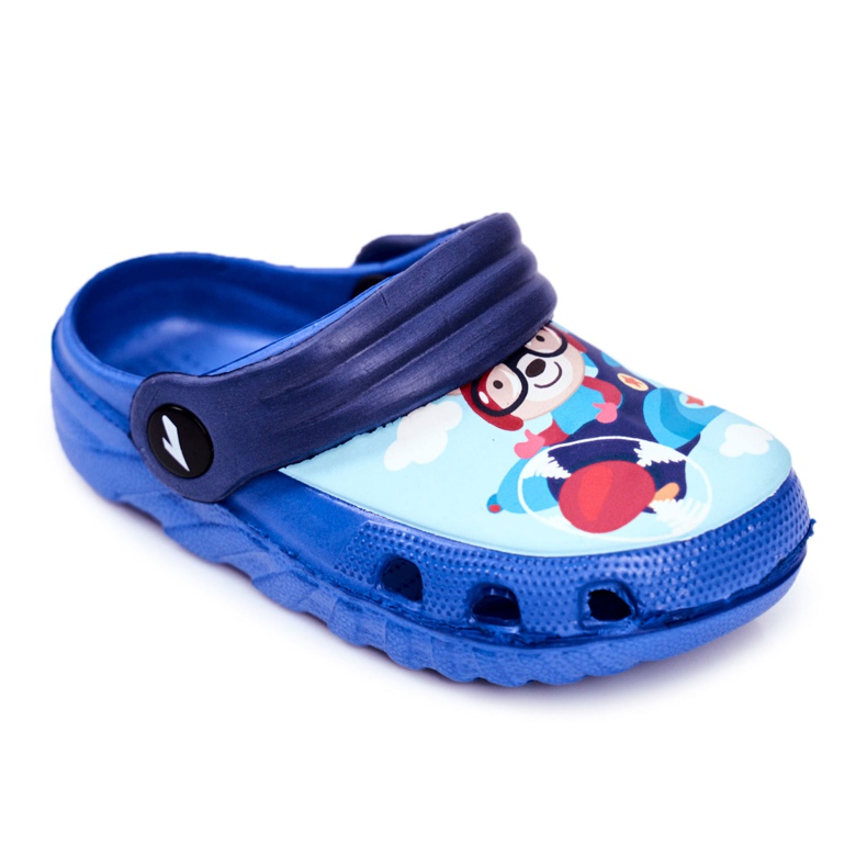 Children's Slippers Foam Crocs Blue Teddy Bear Pilot SuperFly Children's Slippers Foam Crocs Blue Teddy Bear Pilot SuperFly