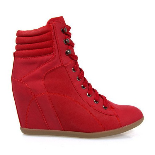 Womens red 2025 wedge sneakers