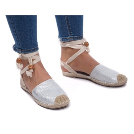 Sandals Espadrilles Ballerinas Ballerinas 30550 Silver grey