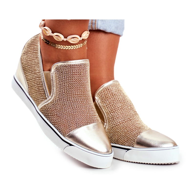 Women's Lu Boo Sneakers with Mesh Golden Morgono