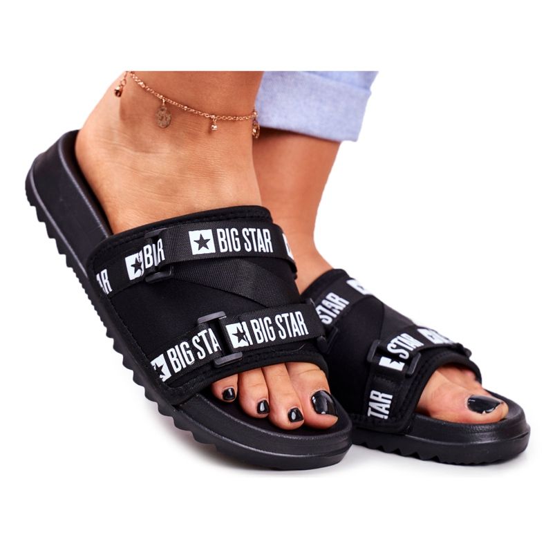 Women's Slippers Big Star Military Black GG274018