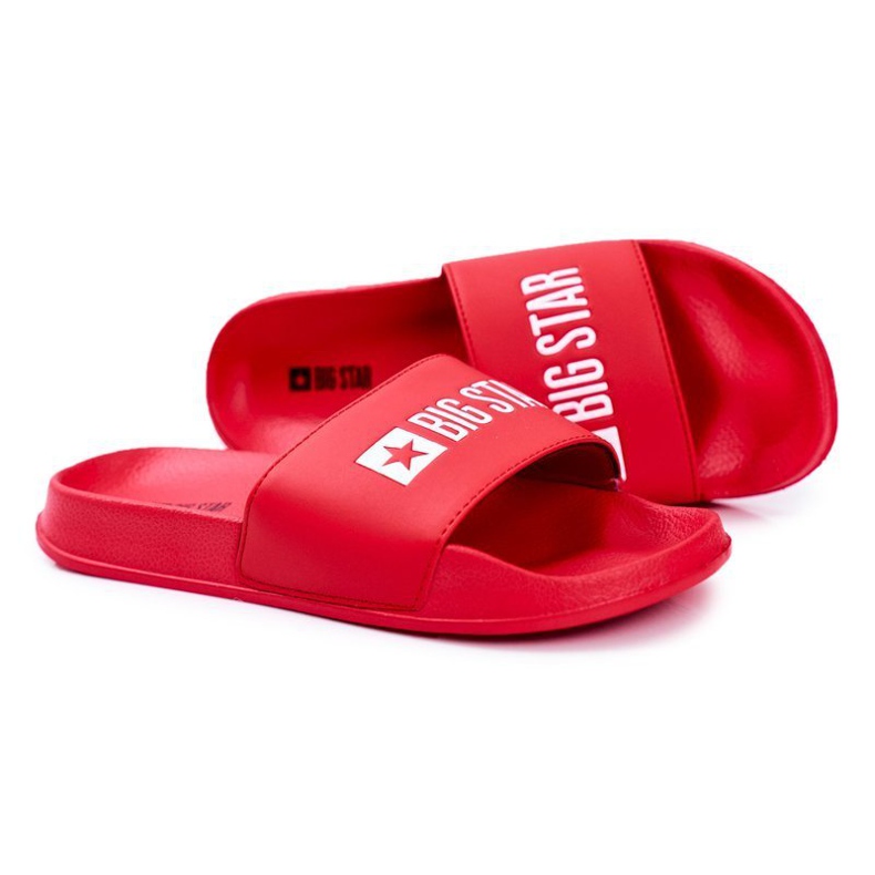 Men's Slippers Big Star Rubber Red Eco Leather GG174932