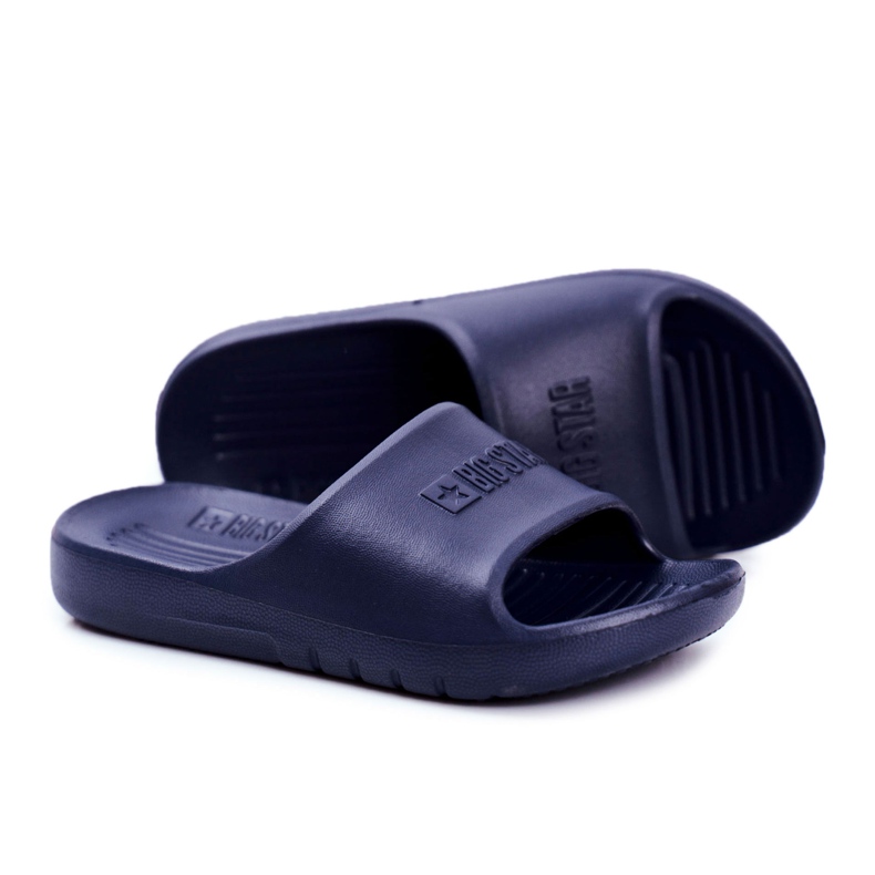 Children's and Youth Big Star Slippers Navy Blue GG374810