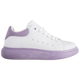 SHELOVET Sneakers On The Purple Platform white violet SHELOVET Sneakers On The Purple Platform white violet