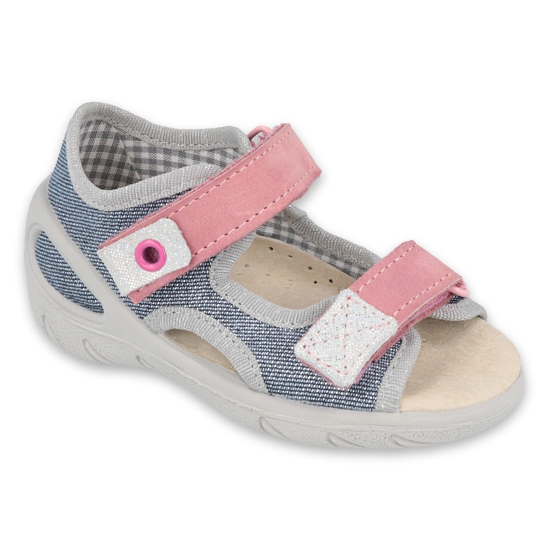 Befado children's shoes 065X145 navy blue pink grey