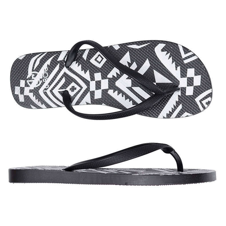 Lu Boo Black Women's Aztec Slippers Havanna white Lu Boo Black Women's Aztec Slippers Havanna white