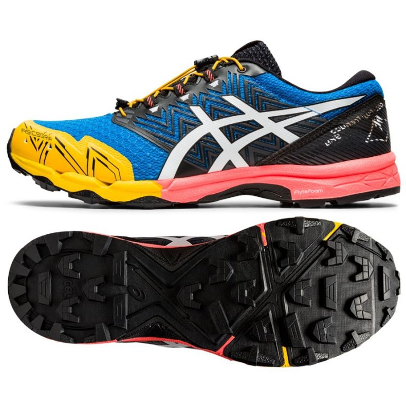 Asics GEL-FujiTrabuco Sky M 1011A900-400 running shoes navy blue multicolored
