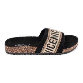 Evento Nice Crystals Slippers black