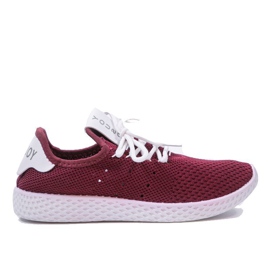 Maroon sports shoes H935-7 red