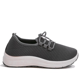 Gray LR005-3 slip-on sports shoes grey