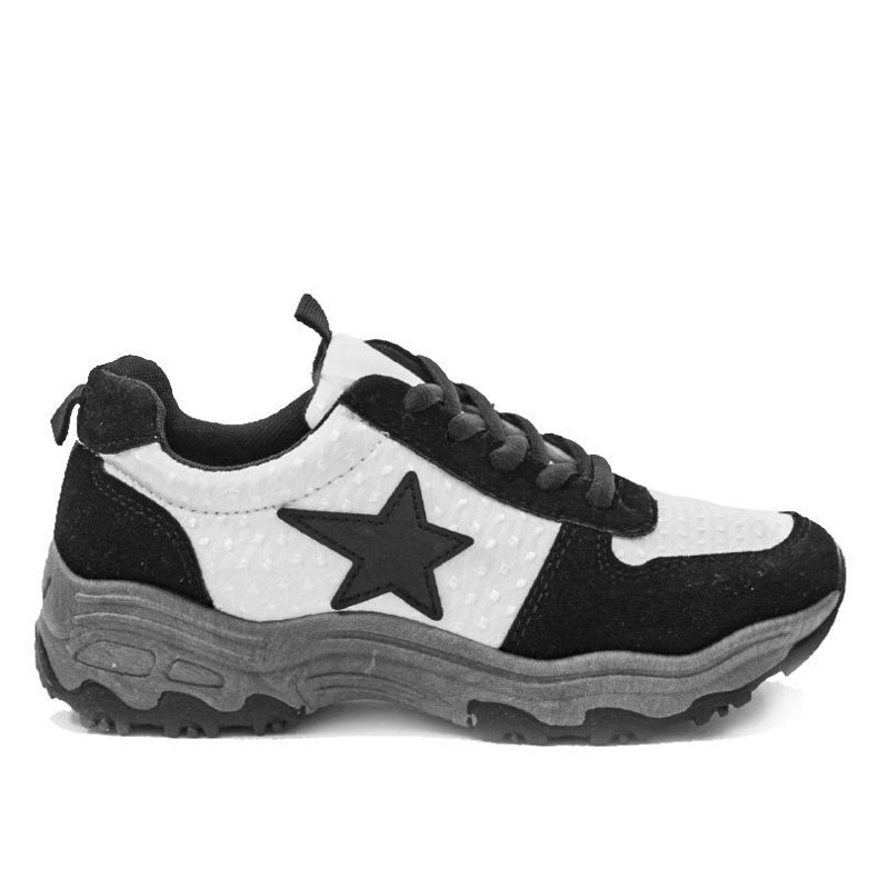 Black fashionable sports sneakers with the star G-114 white Black fashionable sports sneakers with the star G-114 white