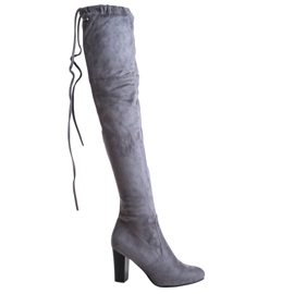 SHELOVET Gray Suede Boots grey