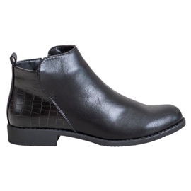 J. Star Flat Heel Boots black
