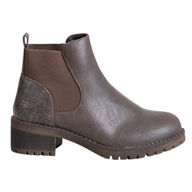 J. Star Slip-on boots on a post brown J. Star Slip-on boots on a post brown