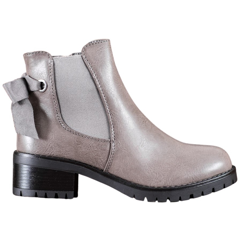 J. Star Gray Chelsea Boots On A Bar grey