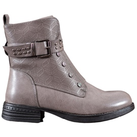 J. Star Gray boots with an elastic band grey
